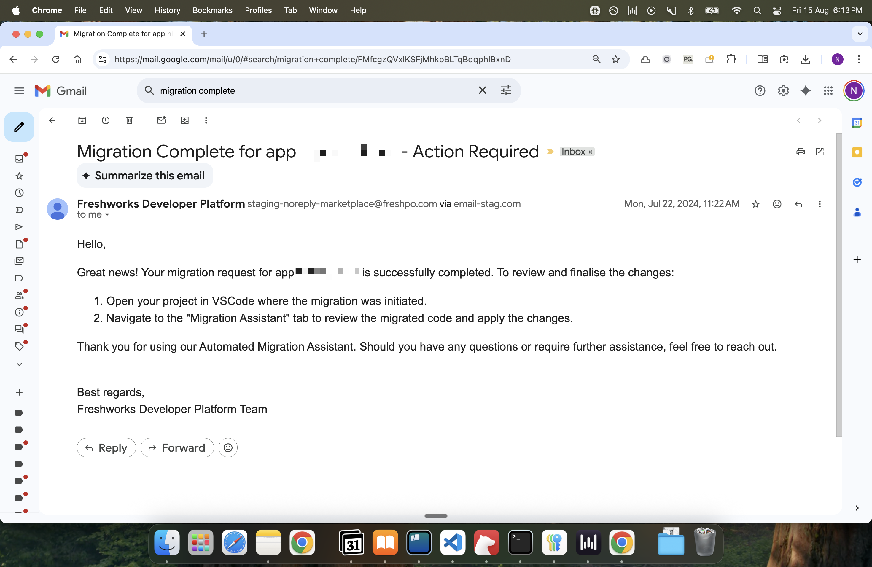 migration feature ux sample